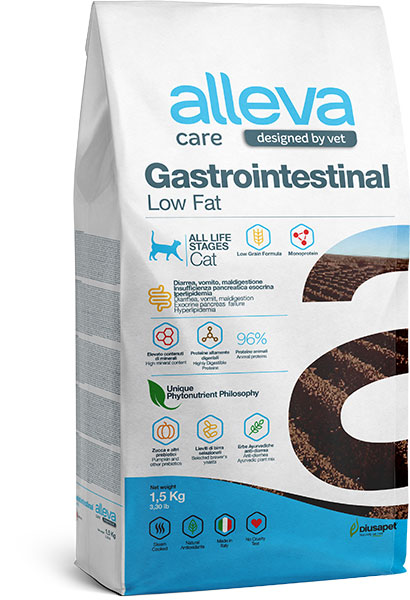 Alleva care cat gastrointestinal low fat 1,5kg