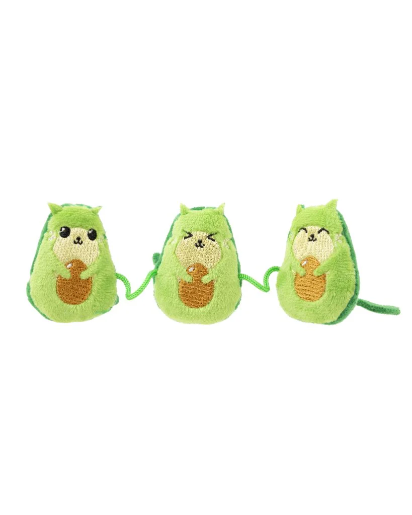 FuzzYard Cat Toy - Avocatos 3 on a string