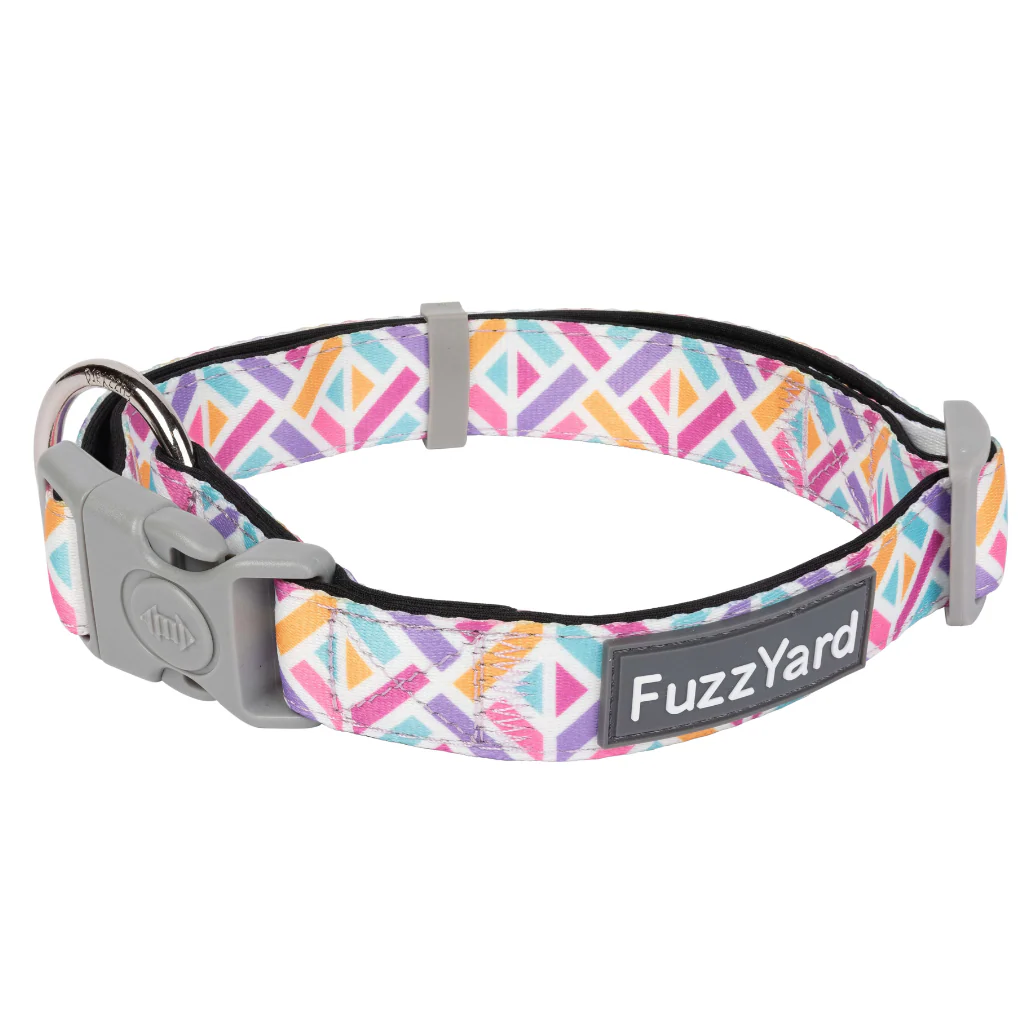 FuzzYard Dog Collar - Bubblegum Burst M