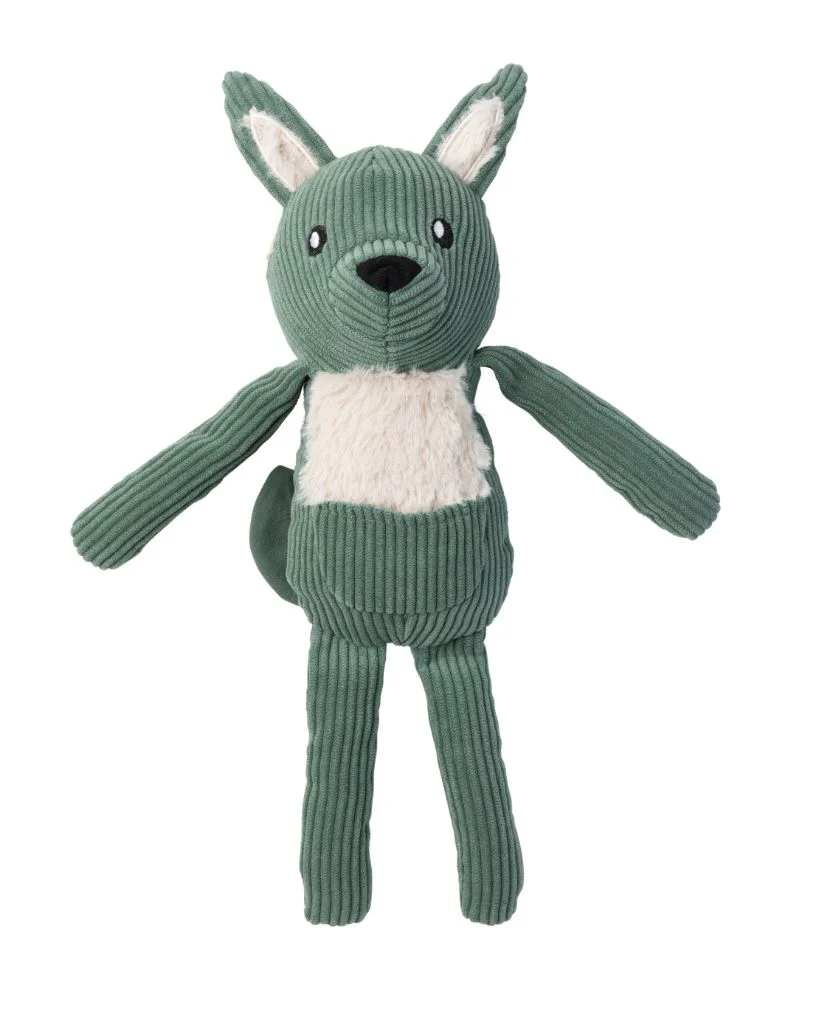 FuzzYard LIFE Corduroy Toy - Myrtle Green Kangaroo