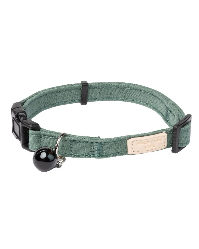 FuzzYard LIFE Cotton Cat Collar - Myrtle Green