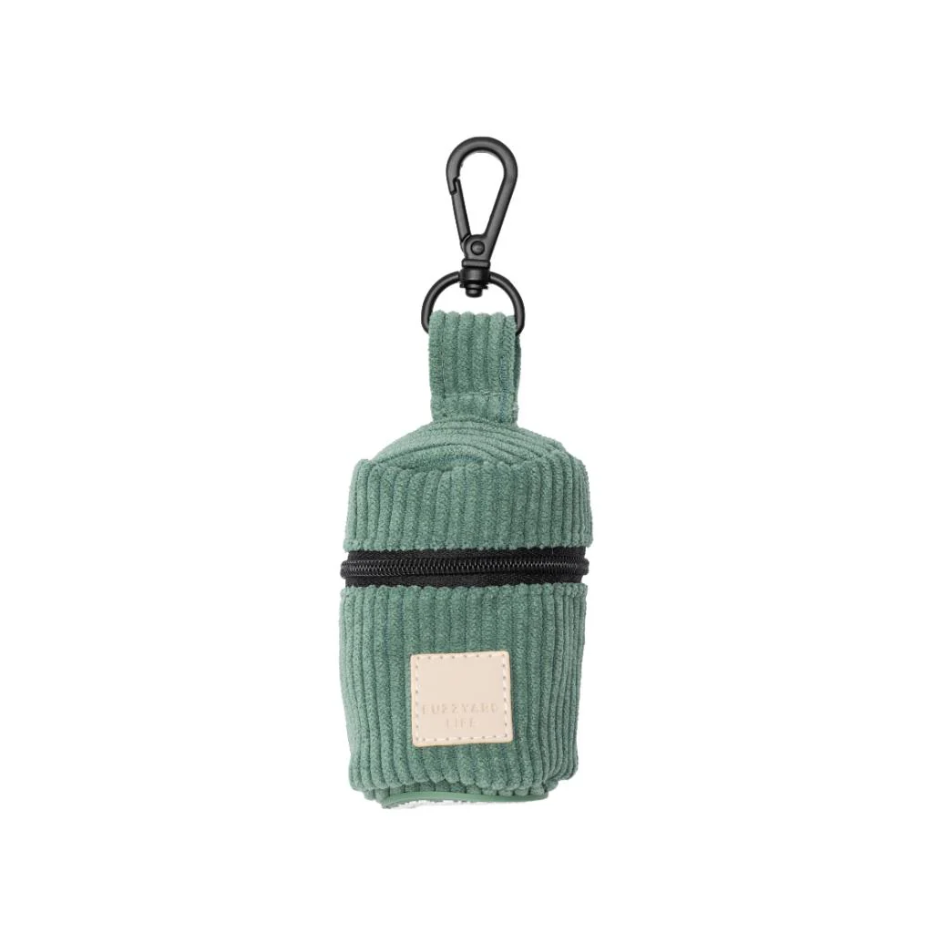 FuzzYard Life Corduroy Poop Bag Dispenser - Myrtle Green
