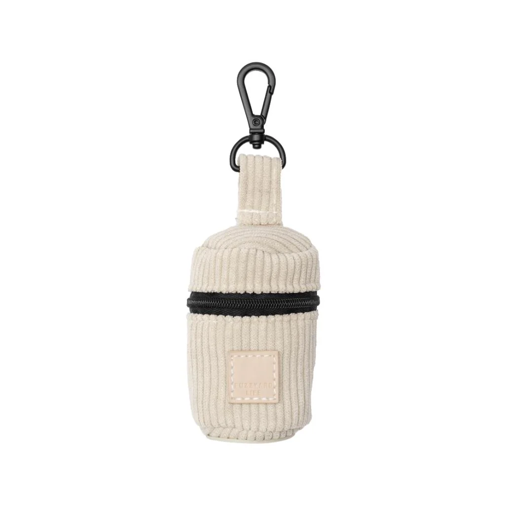 FuzzYard Life Corduroy Poop Bag Dispenser - Sandstone
