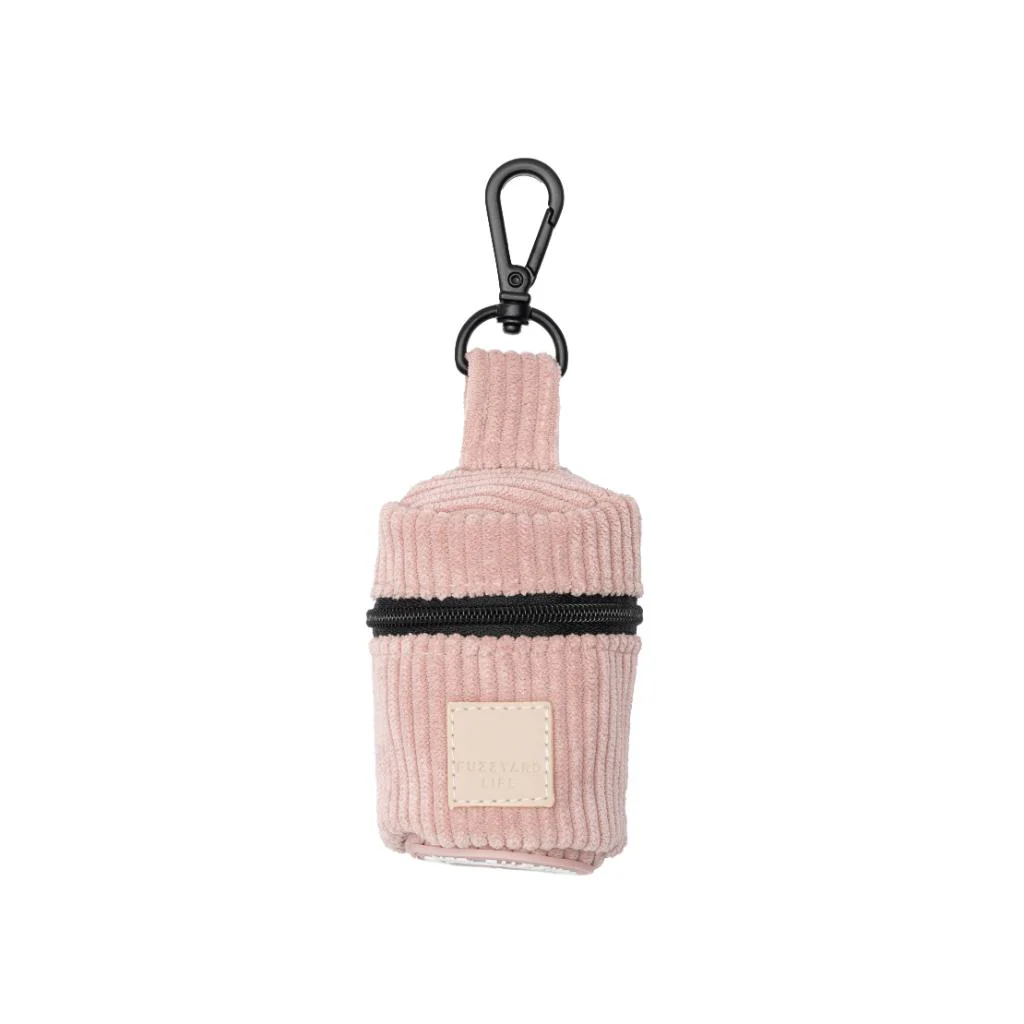 FuzzYard Life Corduroy Poop Bag Dispenser - Soft Blush