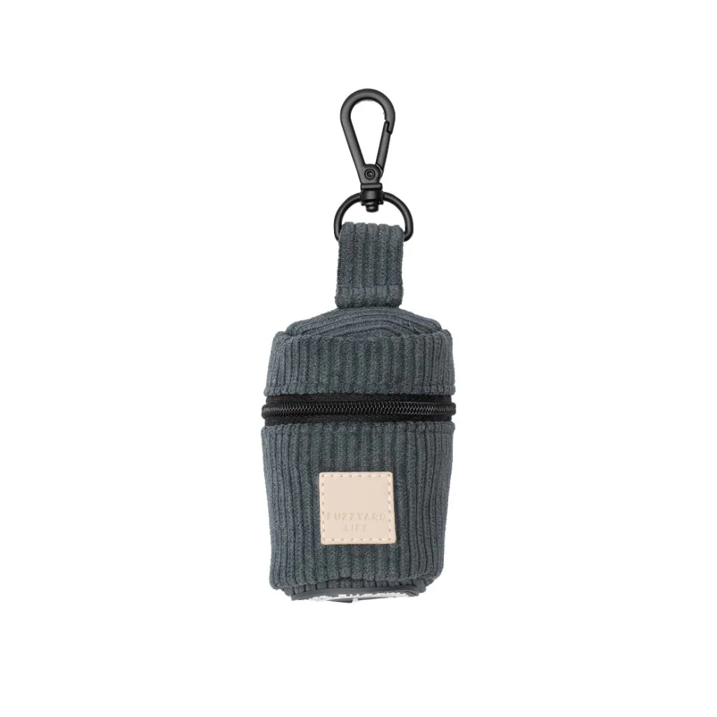 FuzzYard Life Corduroy Poop Bag Dispenser - Slate Grey