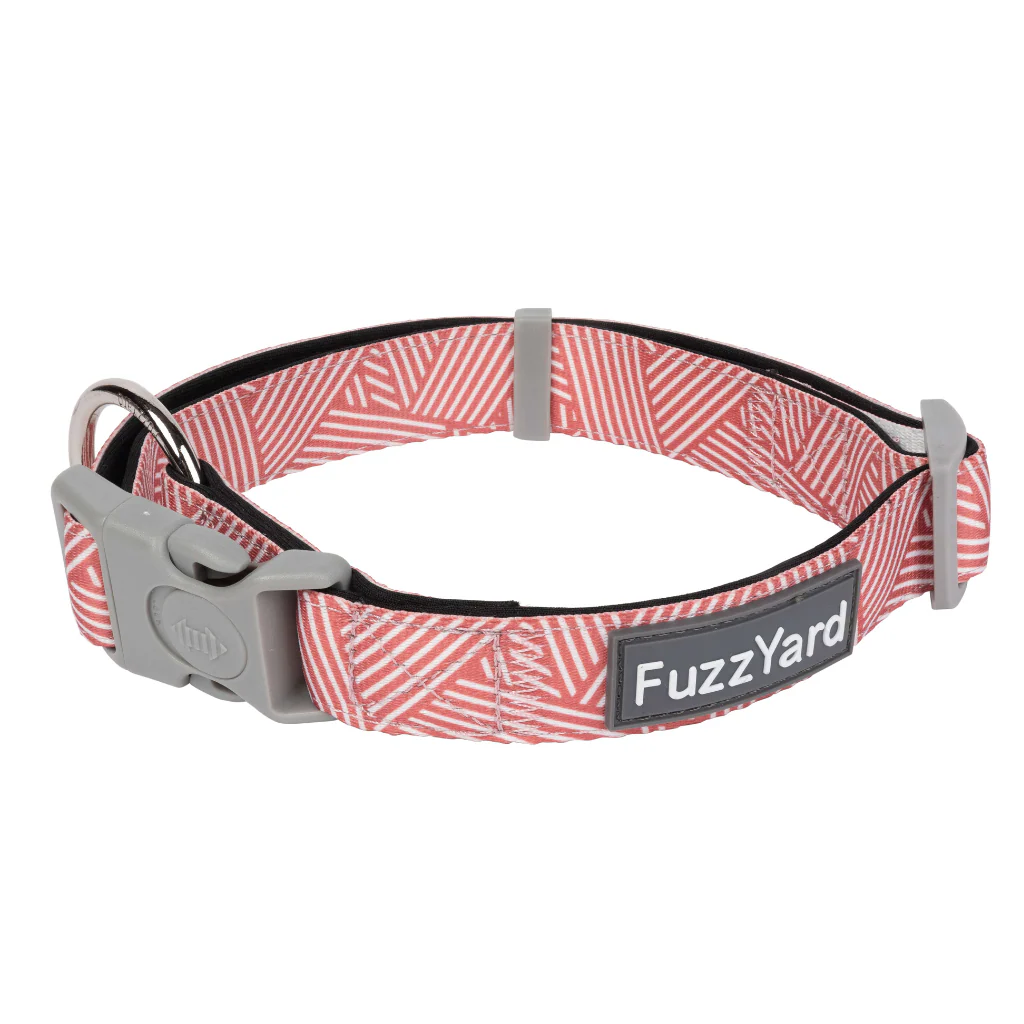 FuzzYard Dog Collar - Thornbury - Brick Red S