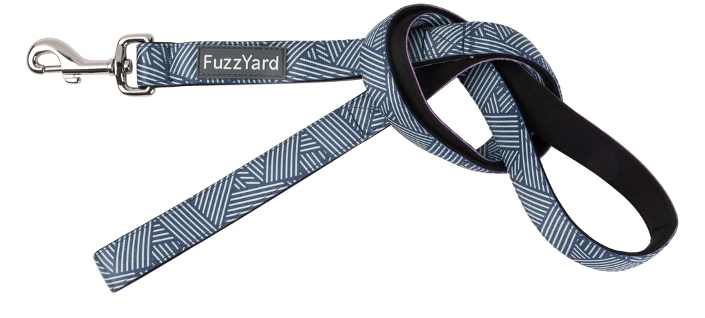 FuzzYard Dog Lead - Thornbury - Aegean Blue S