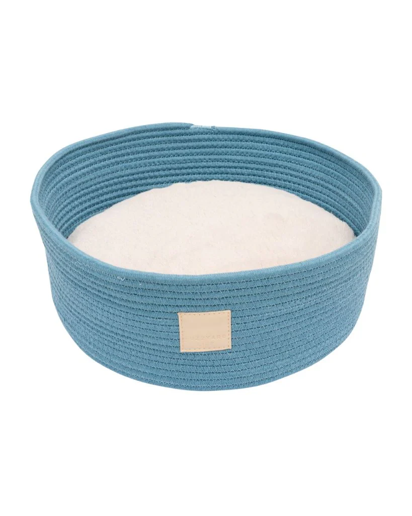 FuzzYard LIFE Rope Basket Bed - French Blue