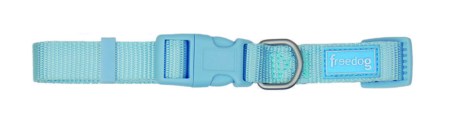 Ogrlica Nylon Basic nebesko plava 10 mm × 20/35 cm