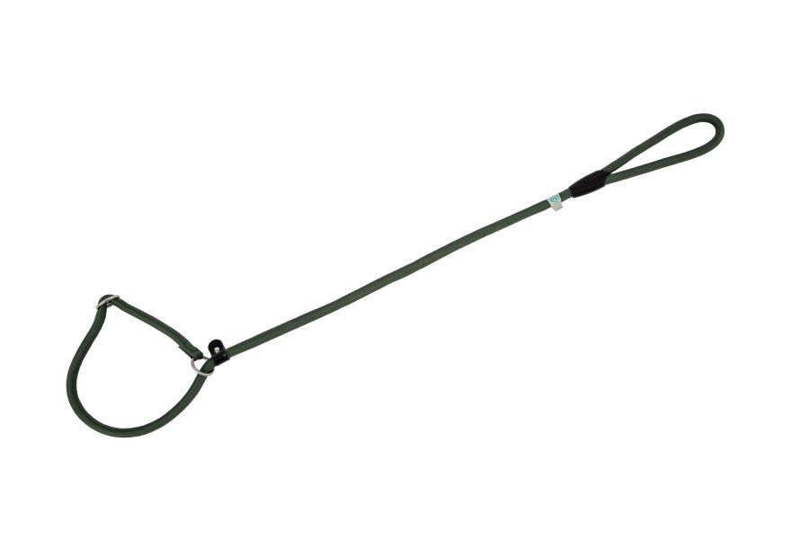 Ogrlica-povodac Nylon Round zeleni 8 mm × 120 cm