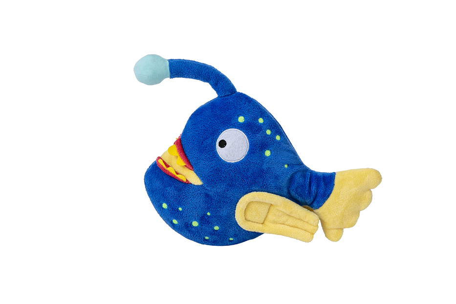 Igračka riba-rupa anglerfish plava 30,5 × 19 cm (svijetli u mraku)