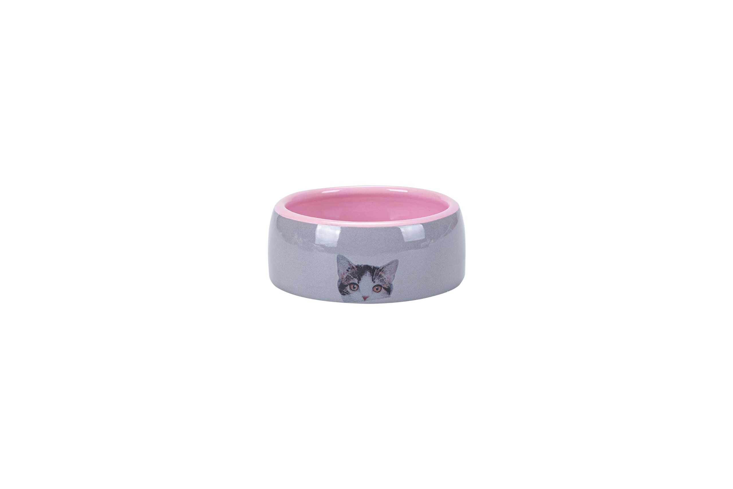 Zdjela Tabby Cat bijelo-roze 11,5 × 11,5 × 4,5 cm