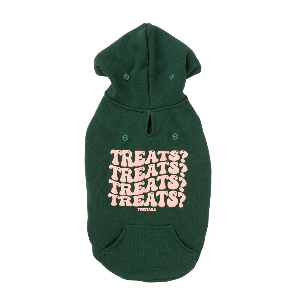 FuzzYard Hoodie - Treats - Green 1