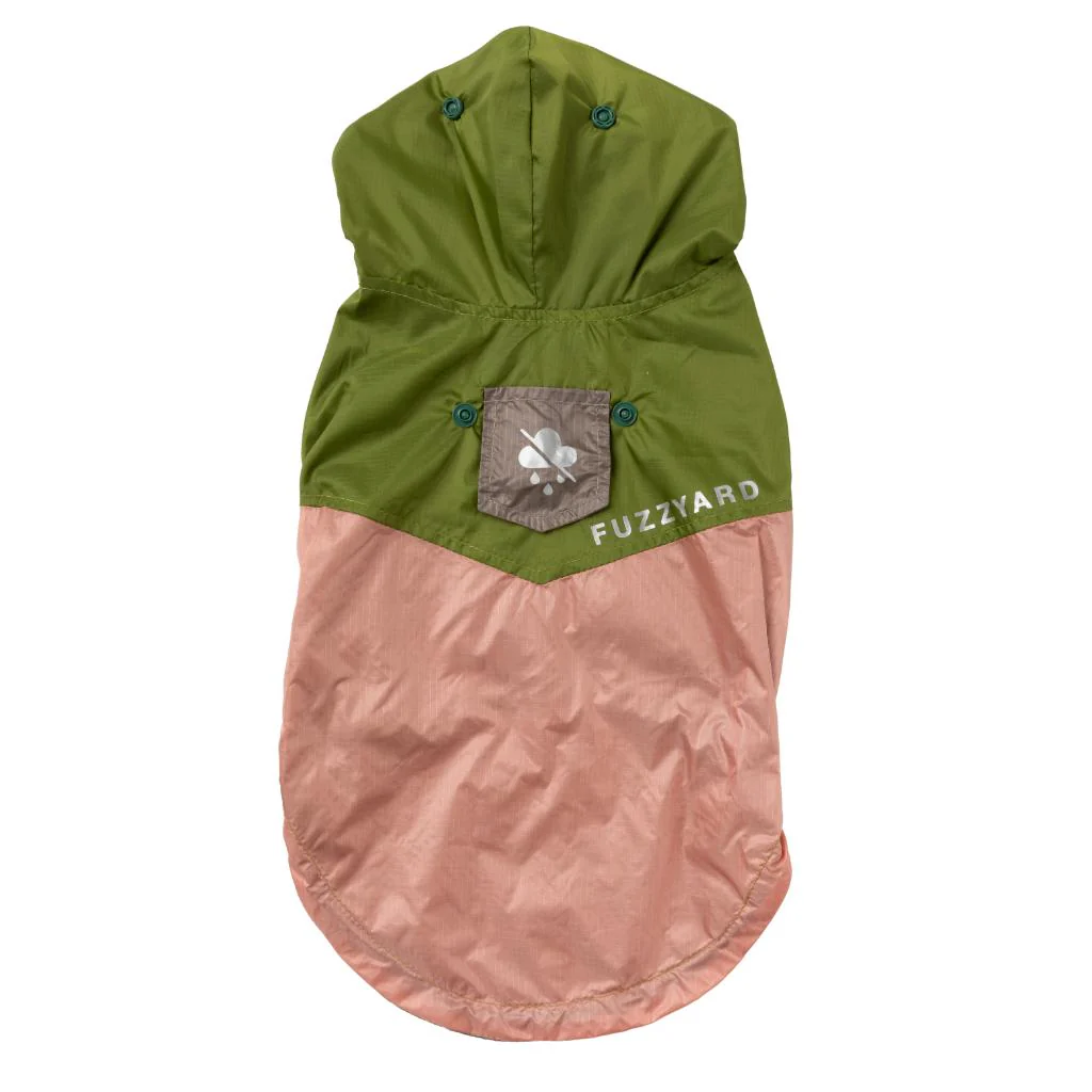 FuzzYard Raincoat - Ormond - Olive/Pink 5