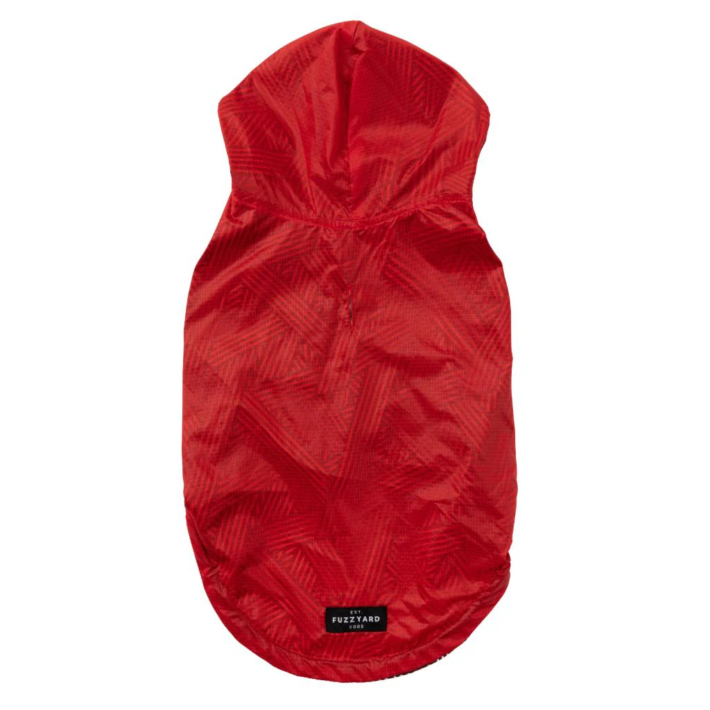 FuzzYard Raincoat - Flipside - Red/Black/White 6