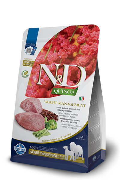 N&D quinoa weight menagment for adult dog Medium/Maxi